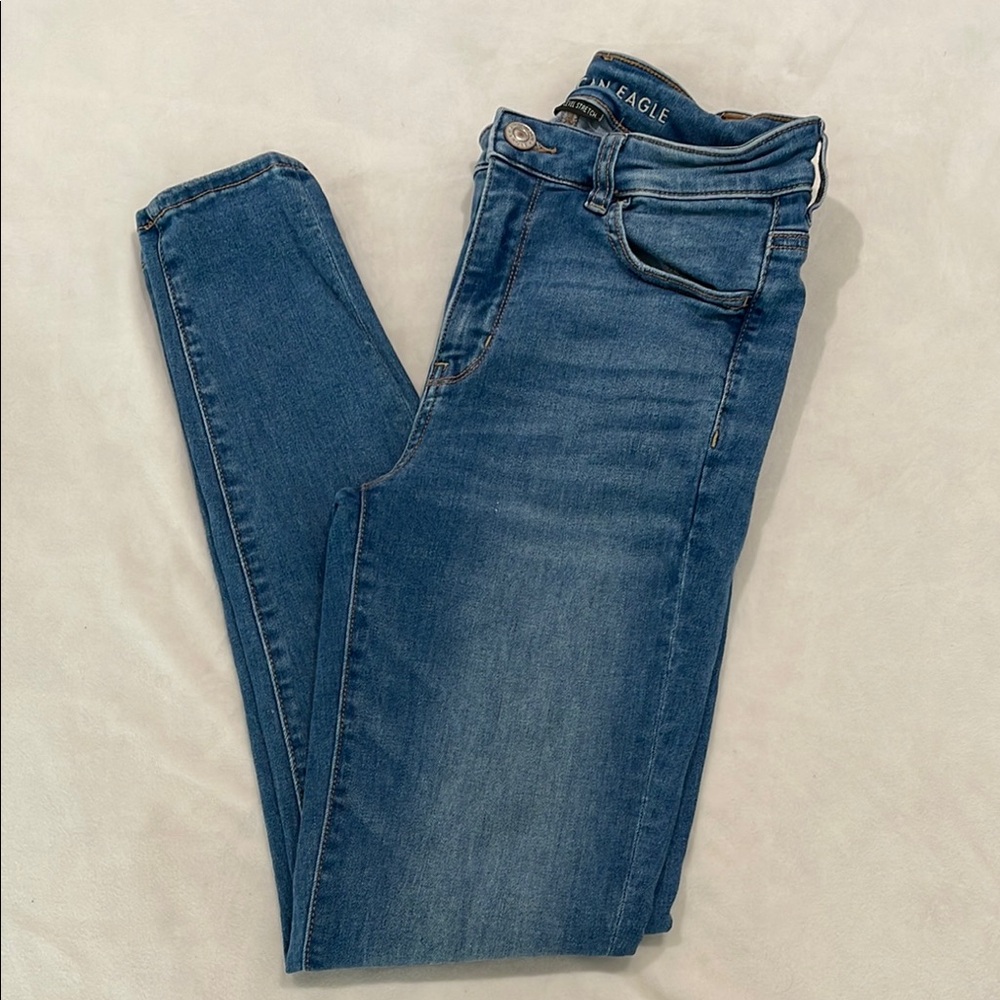 American Eagle Outfitters Blue Skinny Jeans with Stretch